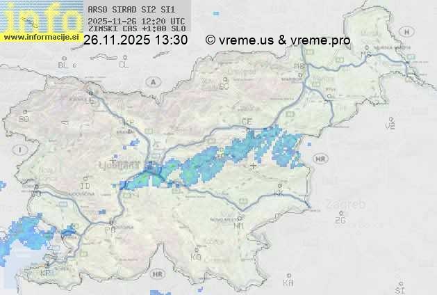 Radarska karta padavin