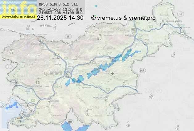 Radarska karta padavin
