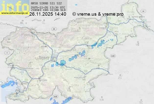 Radarska karta padavin
