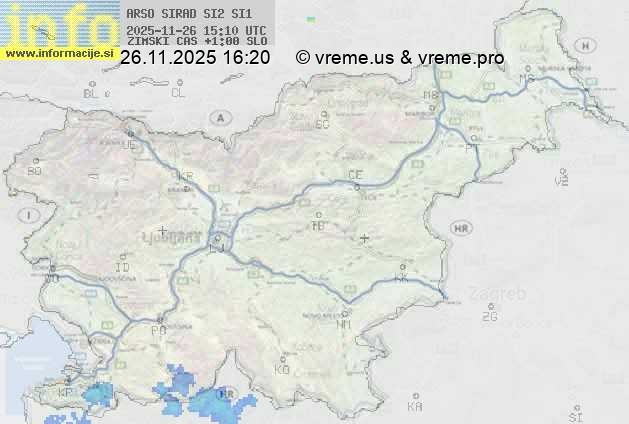 Radarska karta padavin