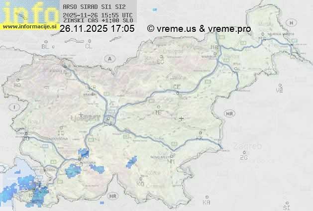 Radarska karta padavin