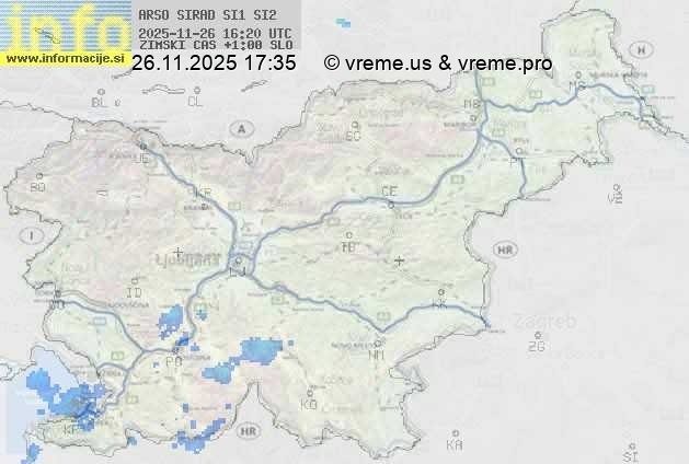 Radarska karta padavin