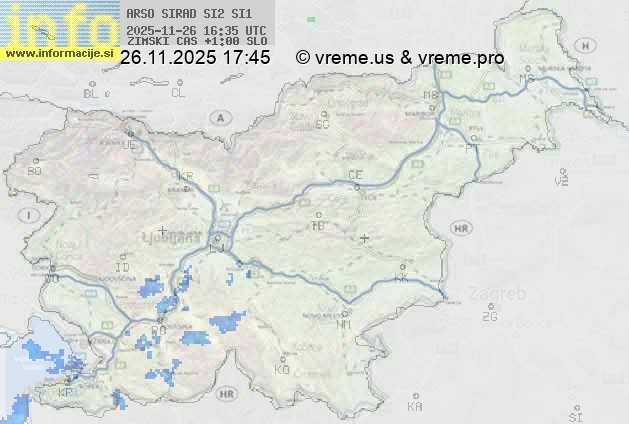 Radarska karta padavin
