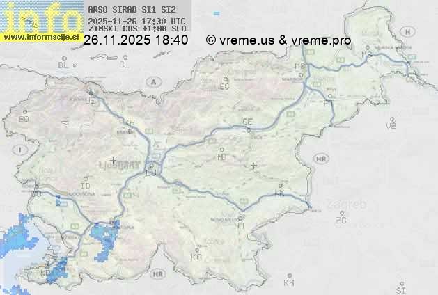 Radarska karta padavin