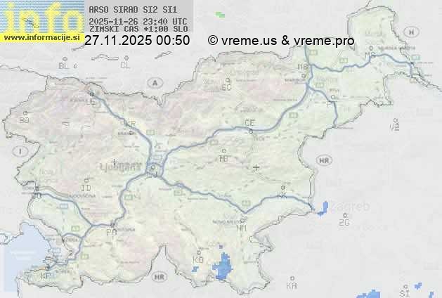 Radarska karta padavin