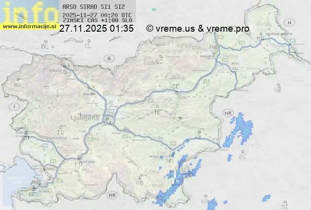 Radarska karta padavin