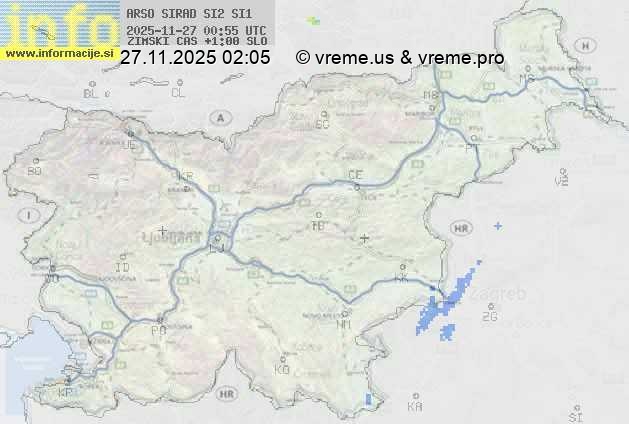 Radarska karta padavin