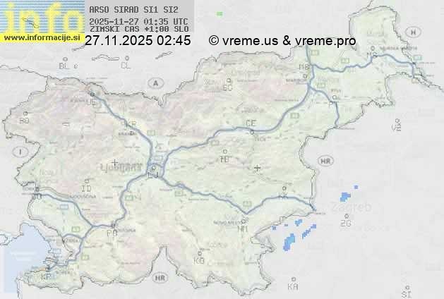 Radarska karta padavin