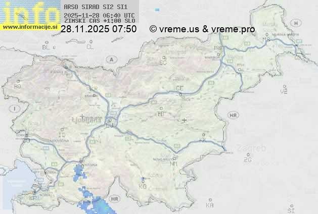 Radarska karta padavin