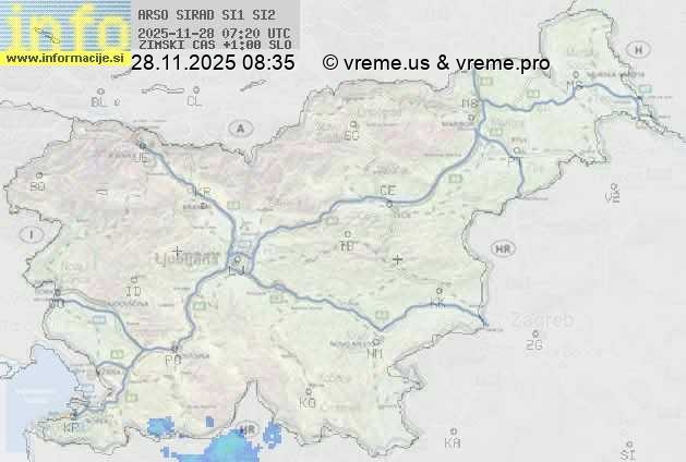 Radarska karta padavin