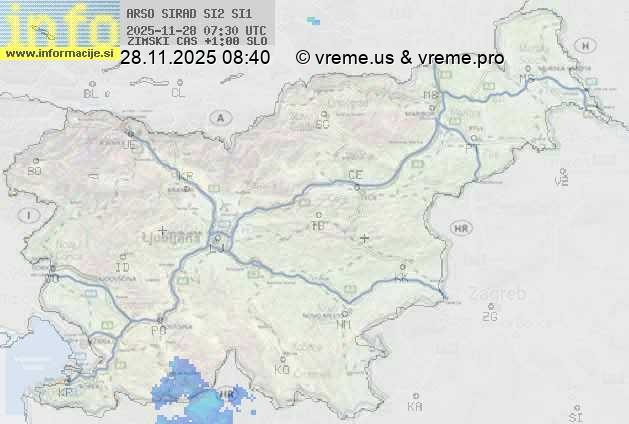 Radarska karta padavin