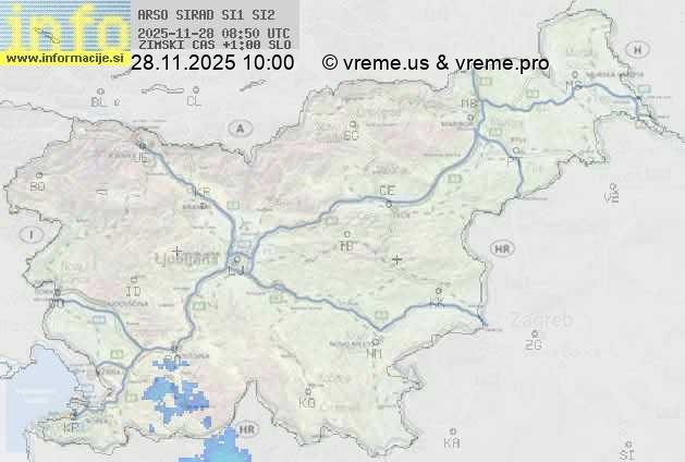 Radarska karta padavin