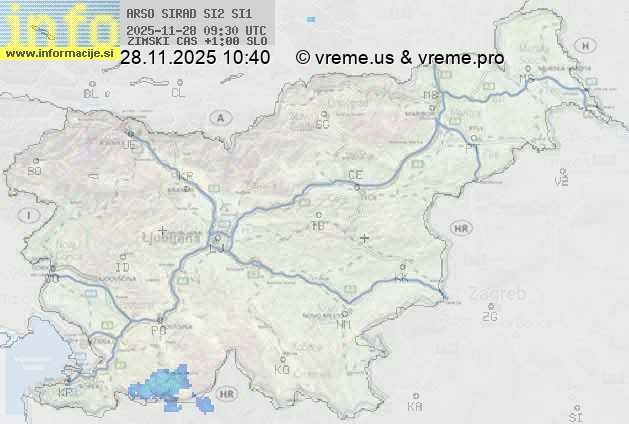 Radarska karta padavin