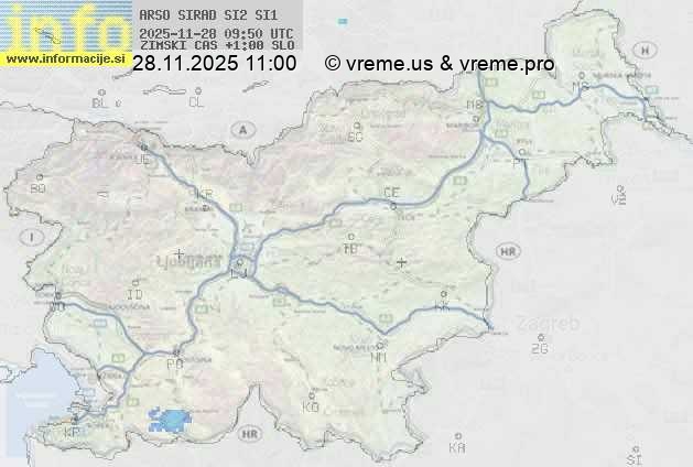 Radarska karta padavin