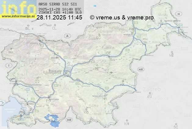 Radarska karta padavin