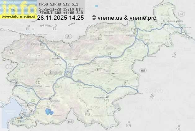 Radarska karta padavin