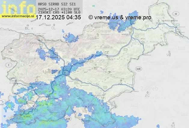 Radarska karta padavin