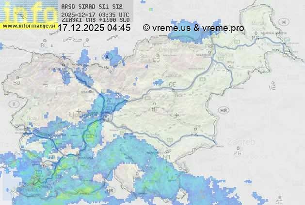 Radarska karta padavin