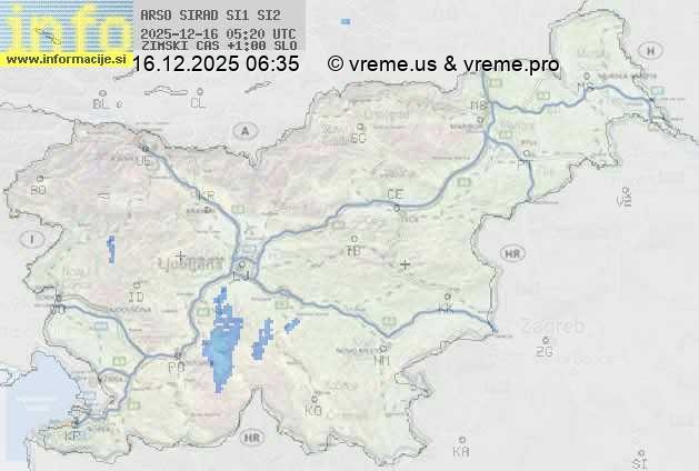 Radarska karta padavin