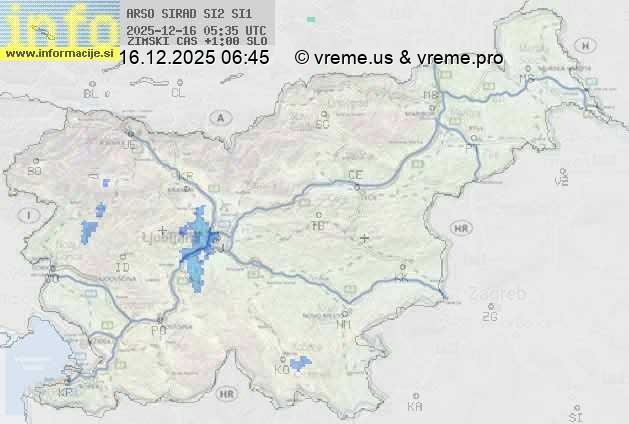 Radarska karta padavin