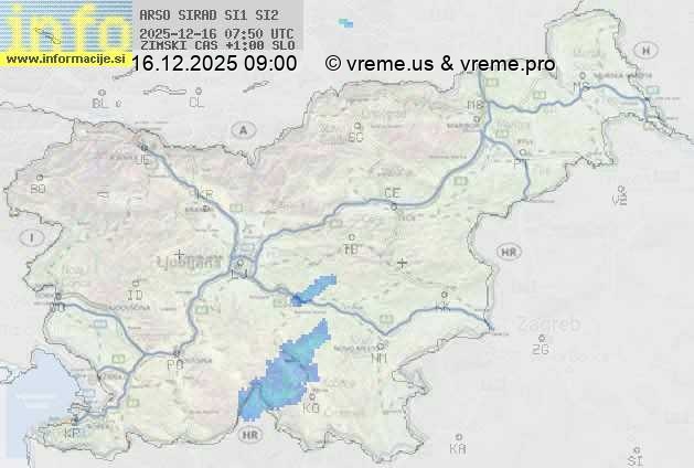 Radarska karta padavin