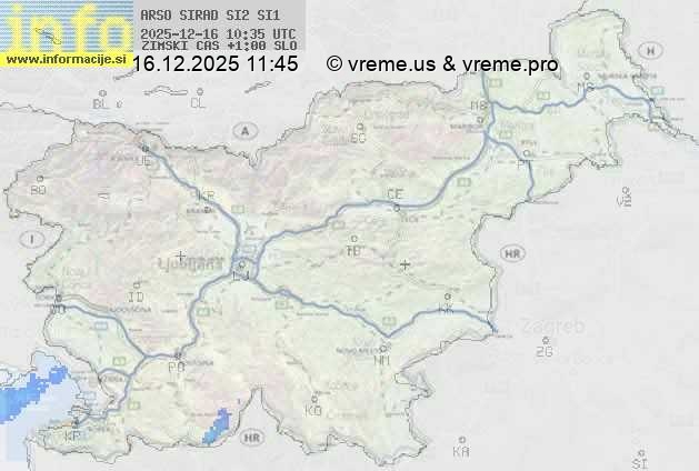 Radarska karta padavin