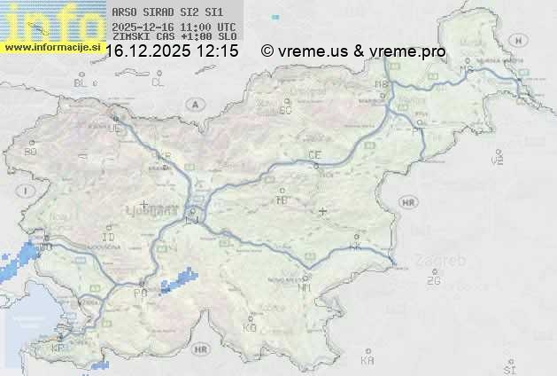 Radarska karta padavin