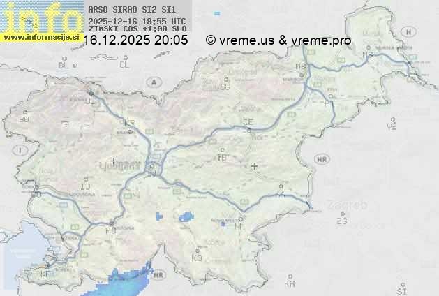 Radarska karta padavin