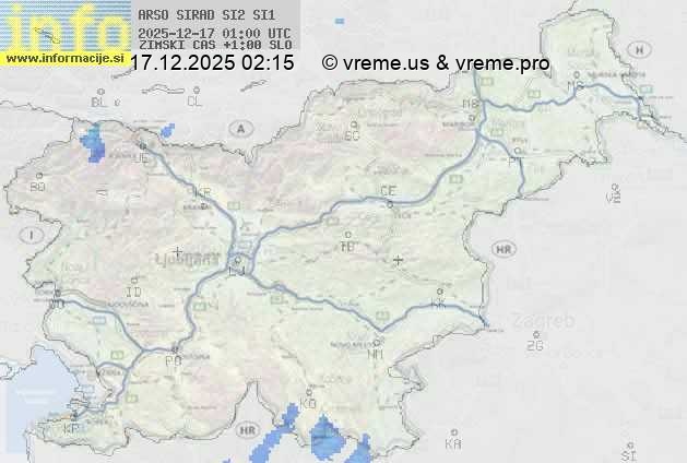 Radarska karta padavin