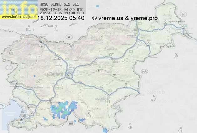 Radarska karta padavin