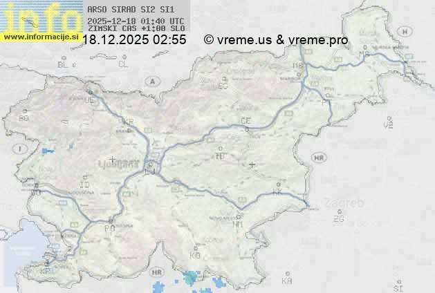 Radarska karta padavin