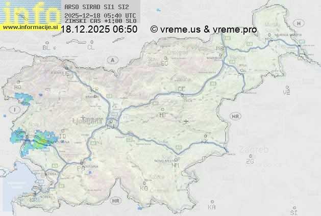 Radarska karta padavin