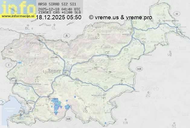 Radarska karta padavin