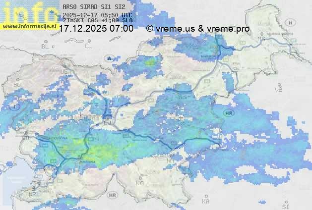 Radarska karta padavin
