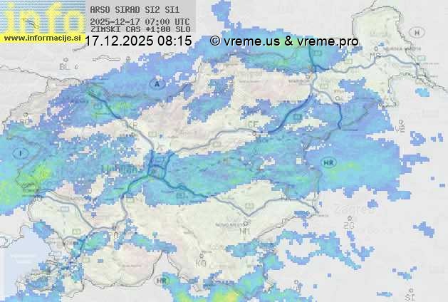 Radarska karta padavin