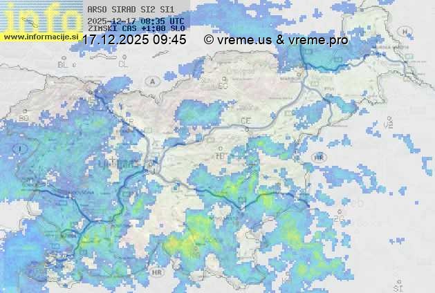 Radarska karta padavin