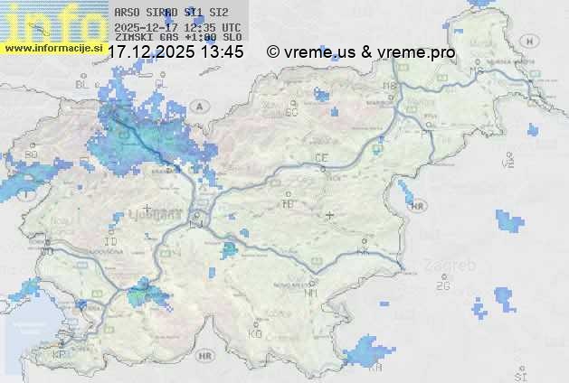Radarska karta padavin