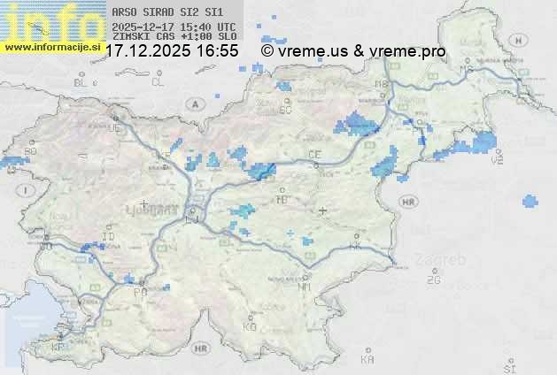 Radarska karta padavin