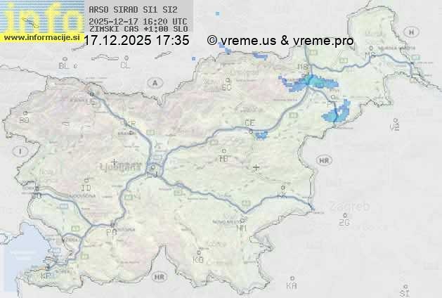 Radarska karta padavin