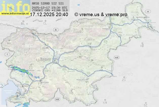 Radarska karta padavin