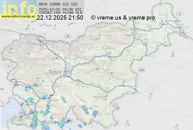 Radarska karta padavin
