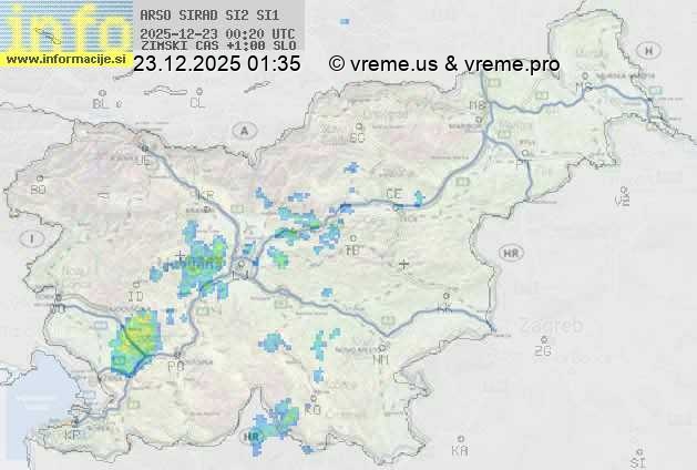 Radarska karta padavin