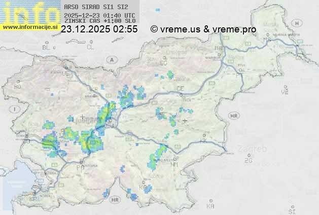 Radarska karta padavin