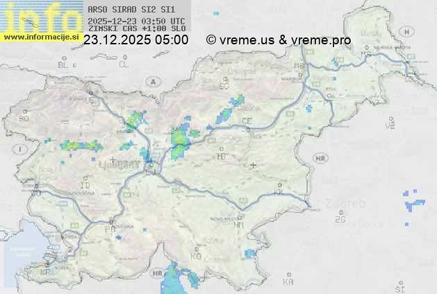 Radarska karta padavin