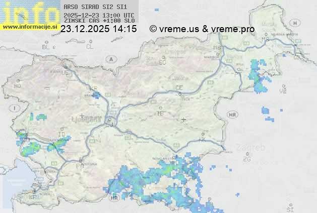 Radarska karta padavin