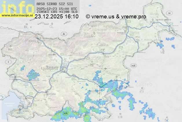 Radarska karta padavin