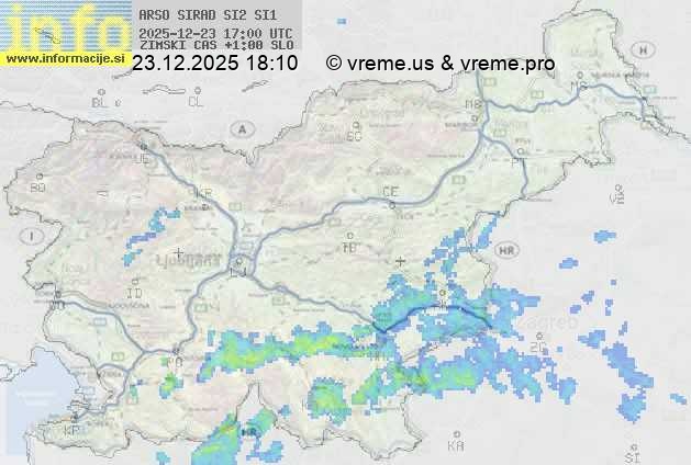Radarska karta padavin