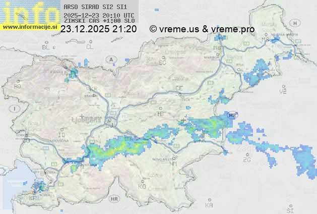 Radarska karta padavin