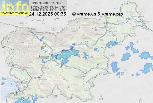 Radarska karta padavin