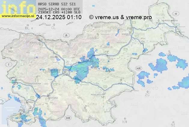 Radarska karta padavin